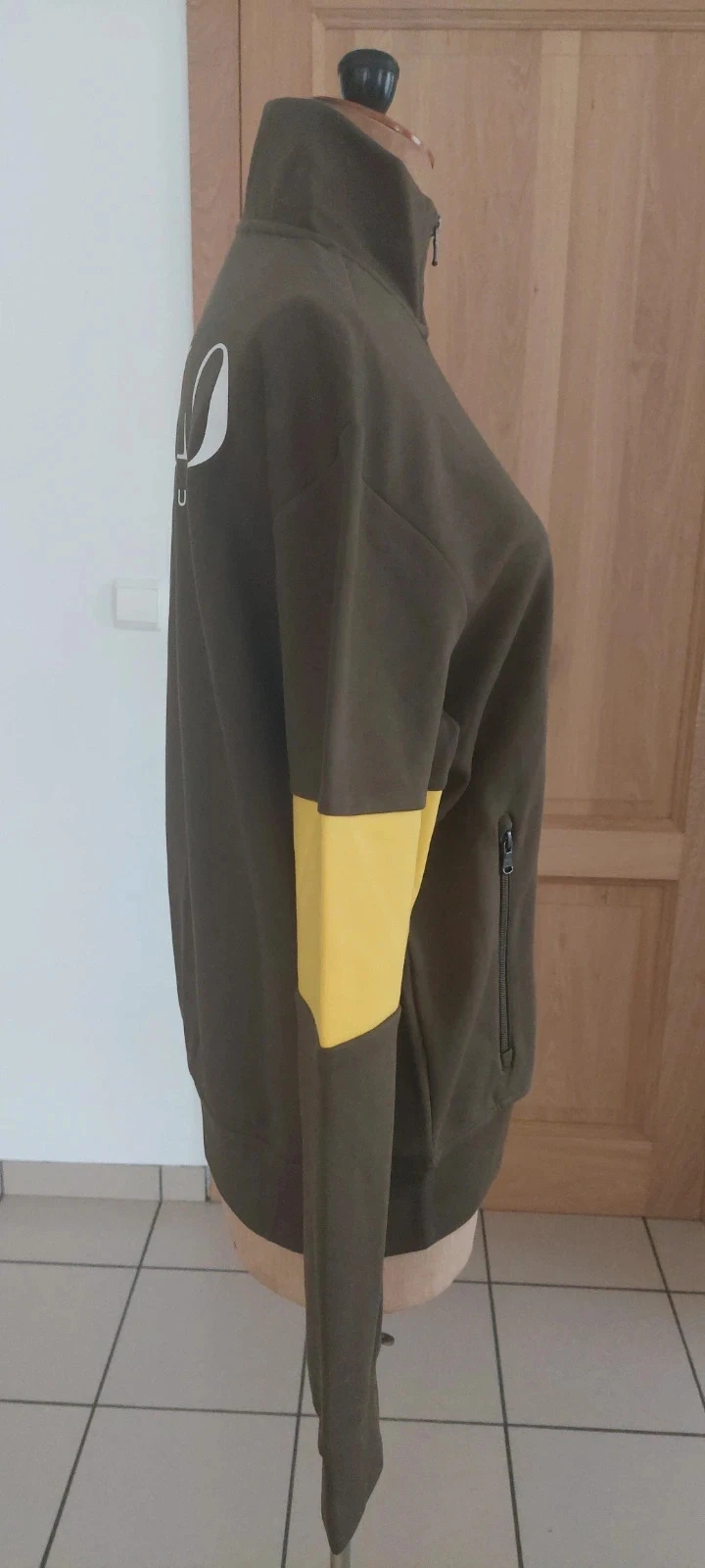 Veste zippée Polo Ralph Lauren vert kaki et jaune - Taille M – photo 3